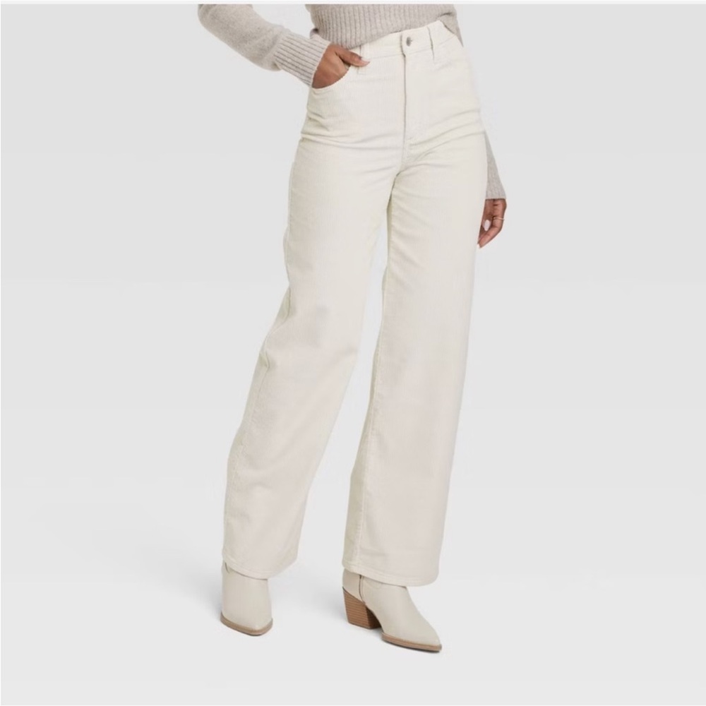 Women's Cream corduroy pants